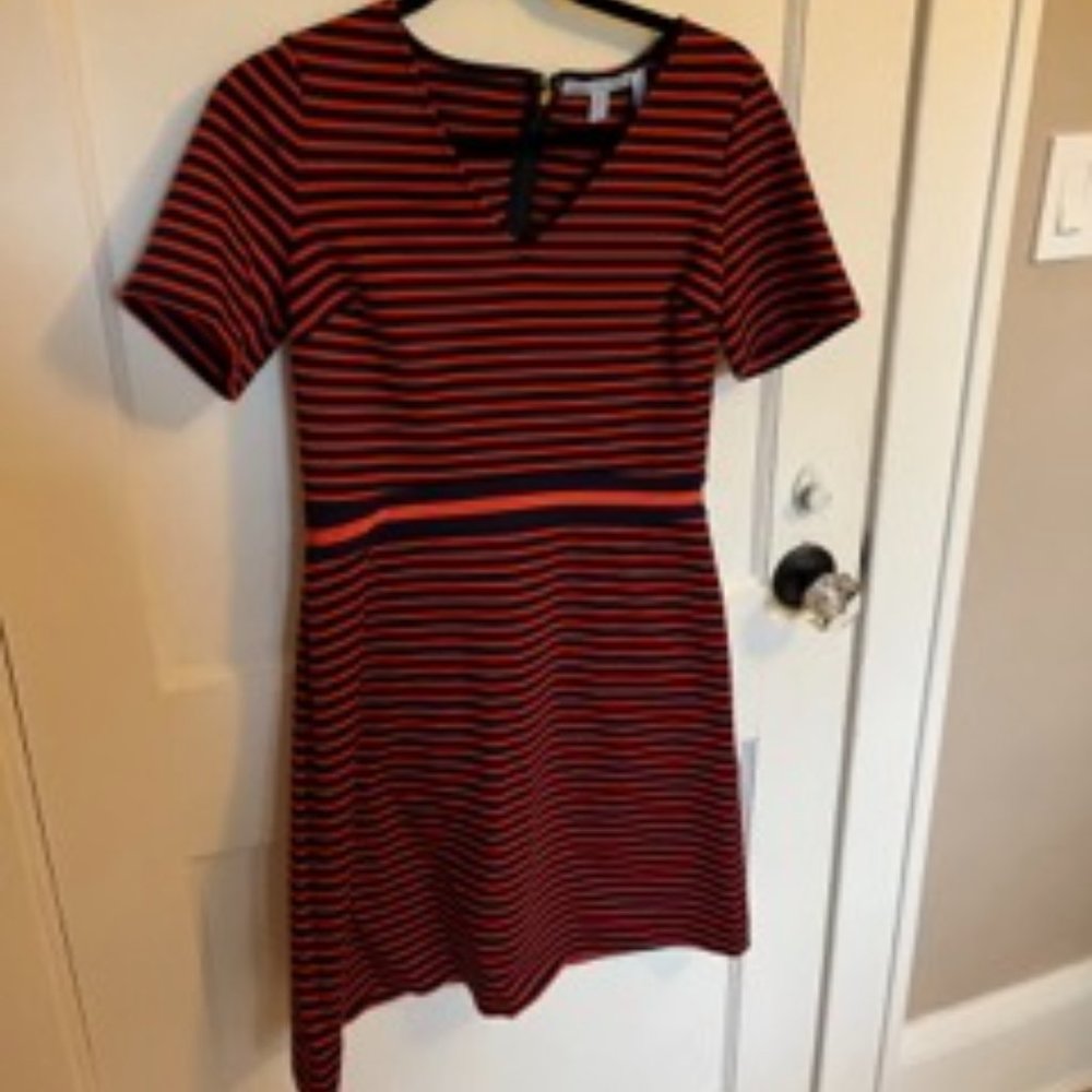 Draper James Red & Blue Striped Dress - Size Small